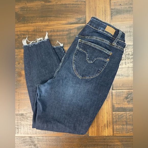 Judy Blue Skinny Fit Jeans With Rae Hem Detail - Picture 1 of 2